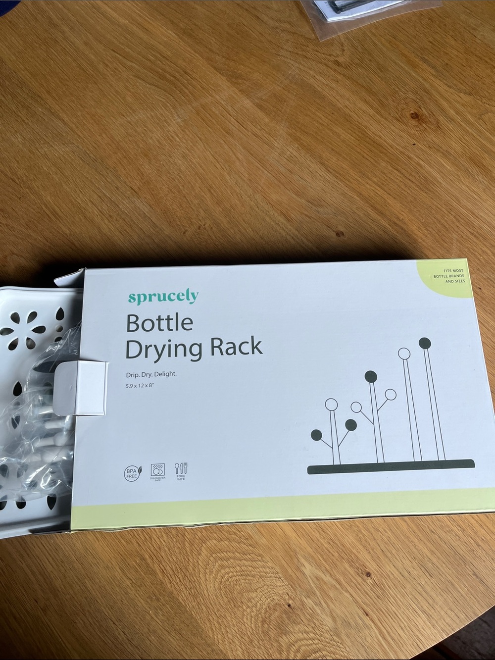 Sprucely bottle drying rack